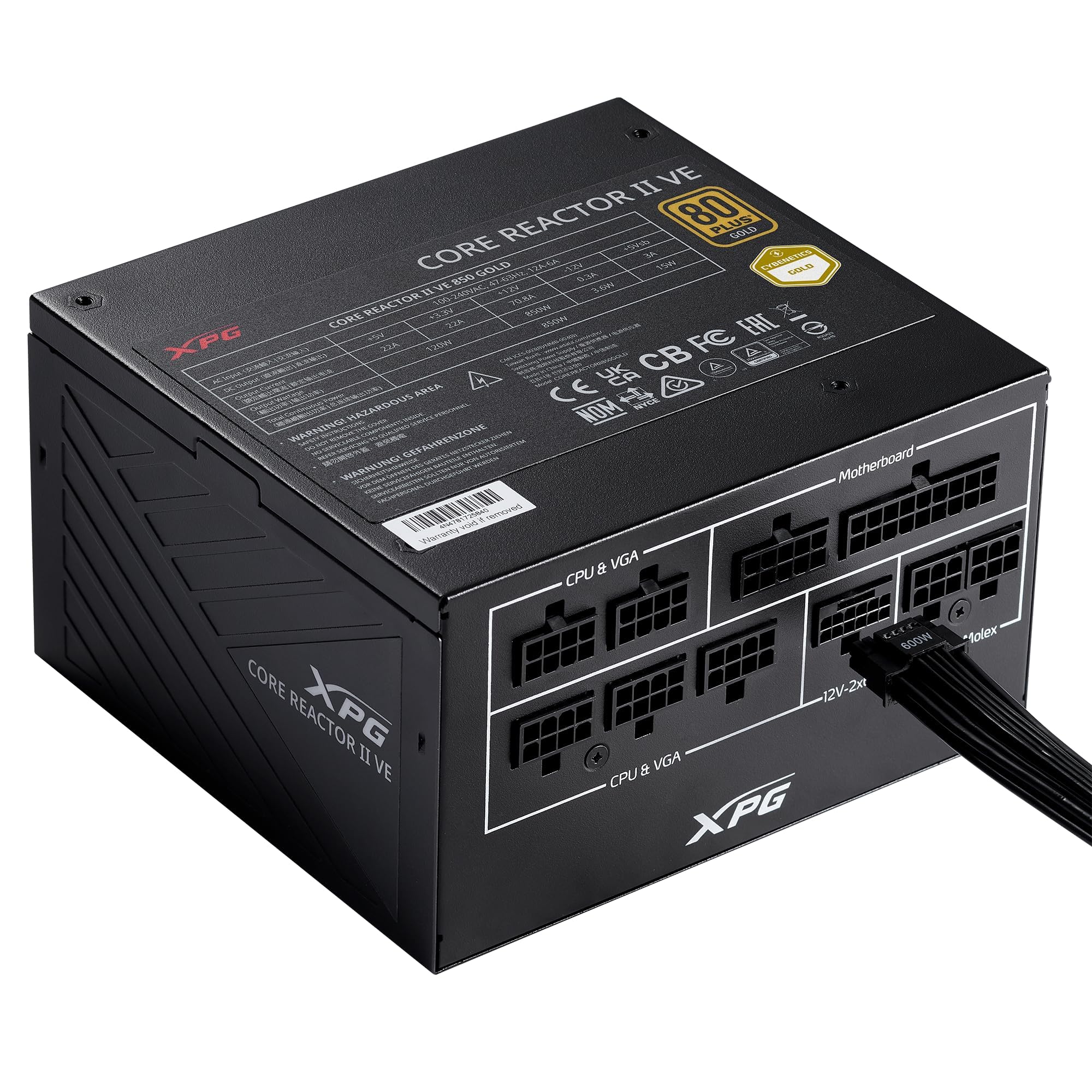 【新品】XPG CORE REACTOR 850 GOLD 850W Amazon.com: XPG CORE Reactor II VE, Black, 80 Plus Gold PSU